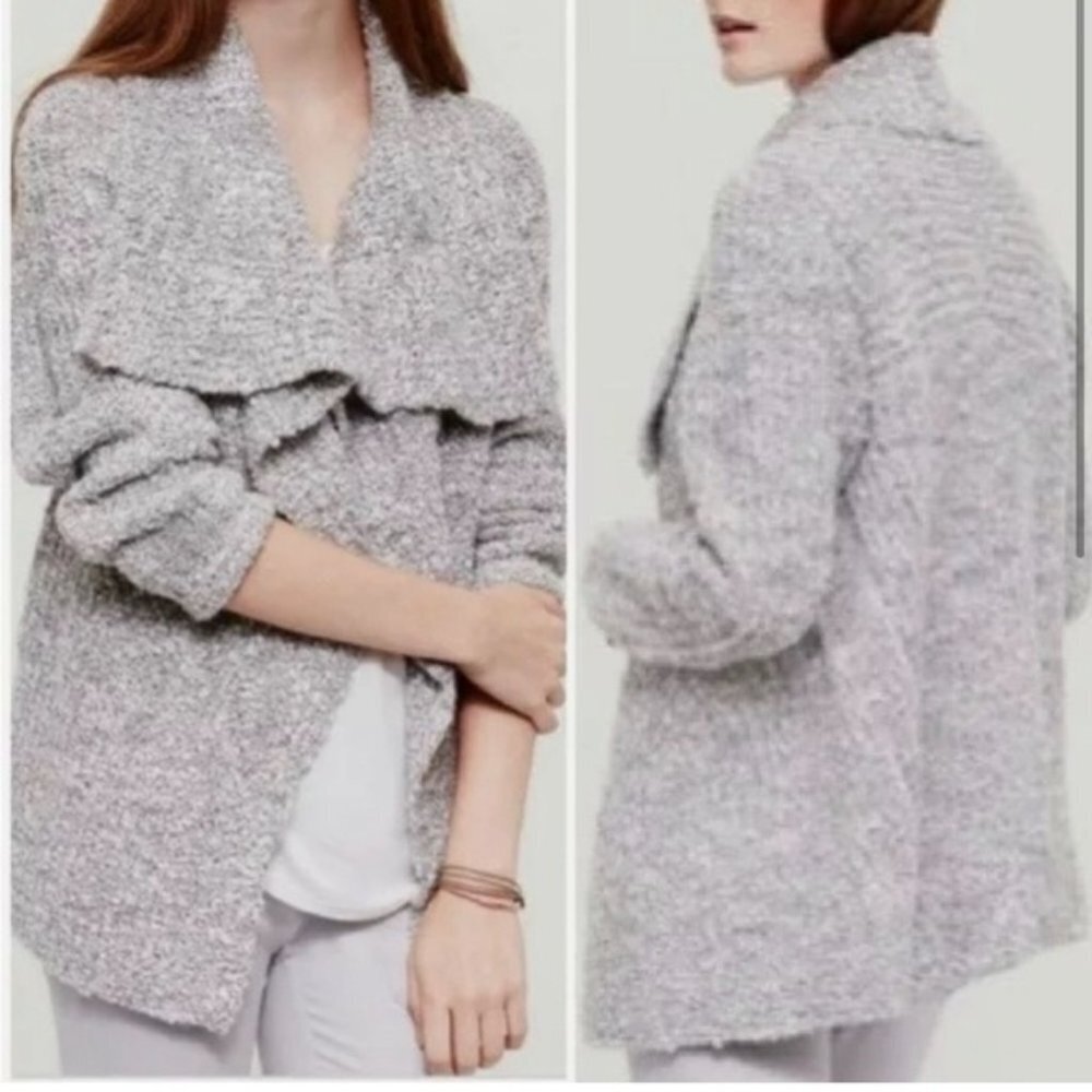 Lou & Grey Gray Chunky Open Cardigan